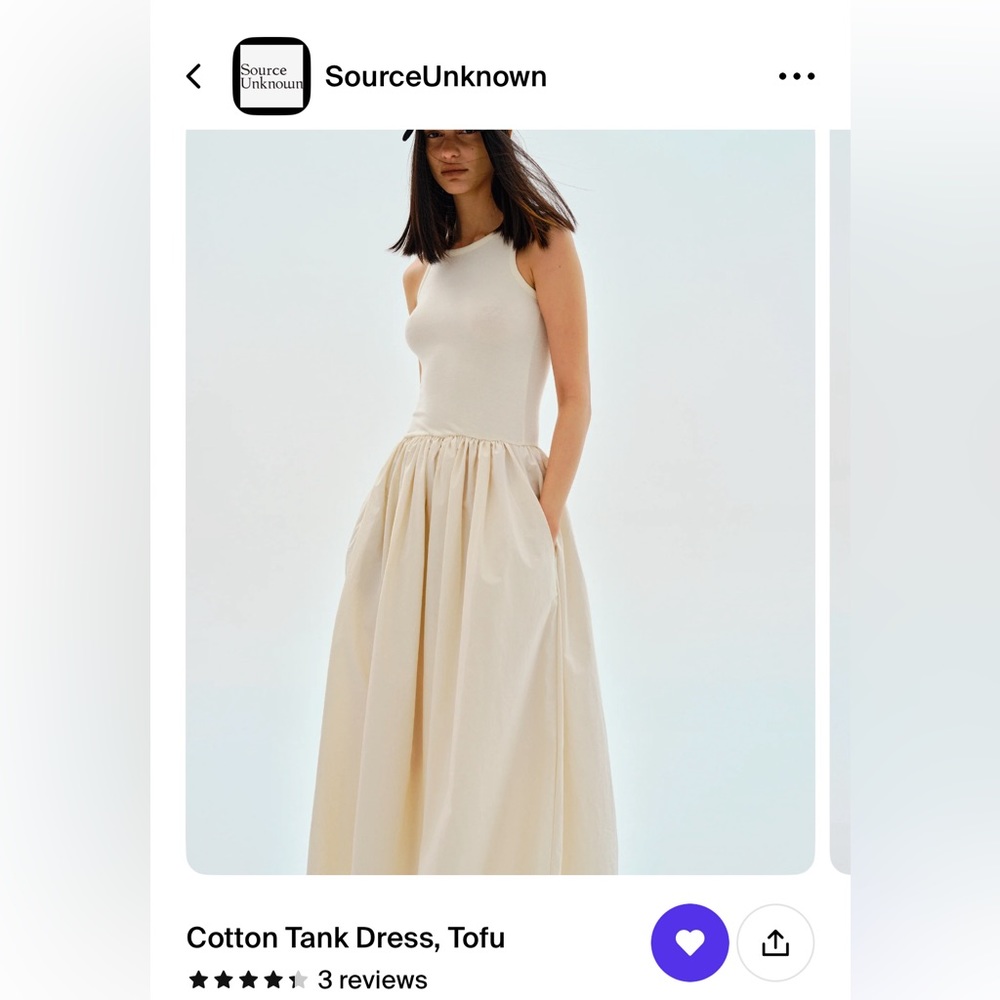 Source unknown cotton tank dress